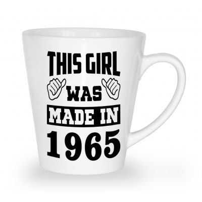 Kubek latte This girl was made in 1988 + Twój rok urodzenia